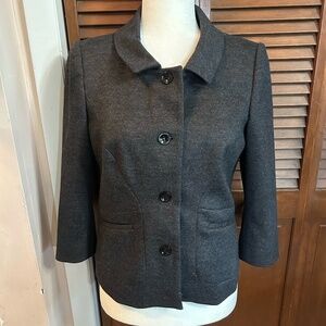 Judith & Charles cropped wool blend blazer